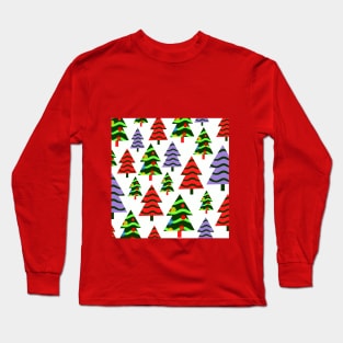 Christmas trees pattern Long Sleeve T-Shirt